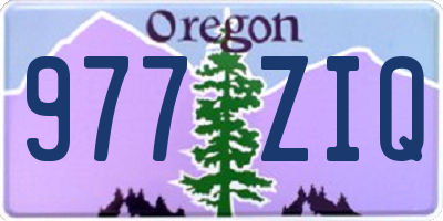 OR license plate 977ZIQ
