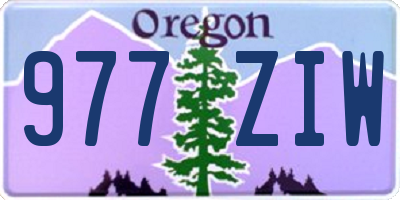 OR license plate 977ZIW