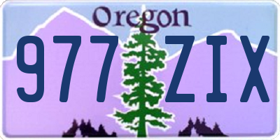 OR license plate 977ZIX