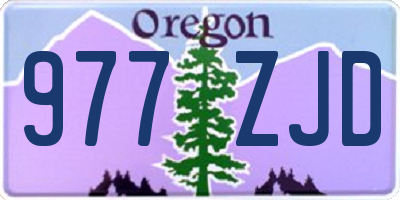 OR license plate 977ZJD