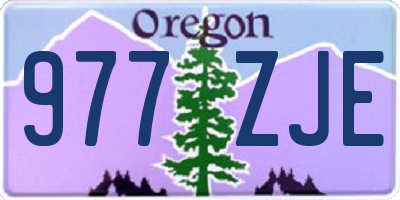 OR license plate 977ZJE