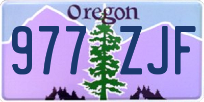 OR license plate 977ZJF