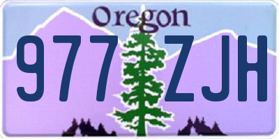 OR license plate 977ZJH