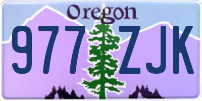 OR license plate 977ZJK