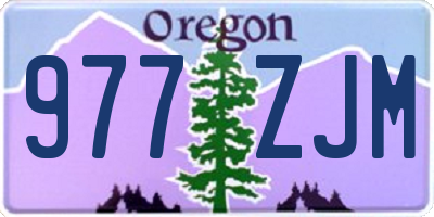 OR license plate 977ZJM