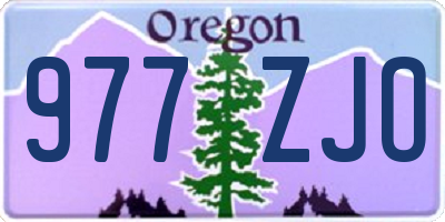 OR license plate 977ZJO