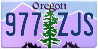 OR license plate 977ZJS