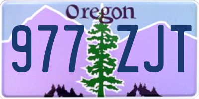 OR license plate 977ZJT