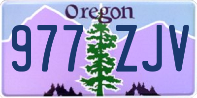 OR license plate 977ZJV