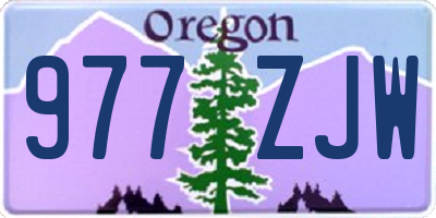 OR license plate 977ZJW