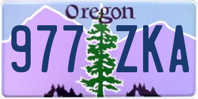 OR license plate 977ZKA