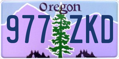 OR license plate 977ZKD