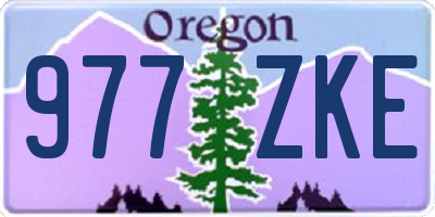 OR license plate 977ZKE
