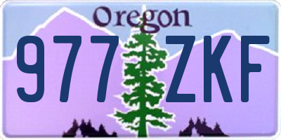 OR license plate 977ZKF