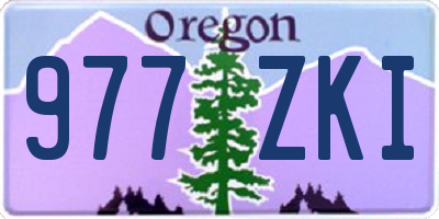 OR license plate 977ZKI