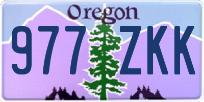 OR license plate 977ZKK