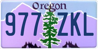 OR license plate 977ZKL