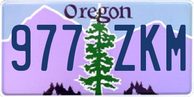 OR license plate 977ZKM