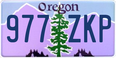 OR license plate 977ZKP