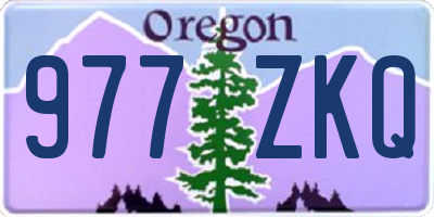 OR license plate 977ZKQ