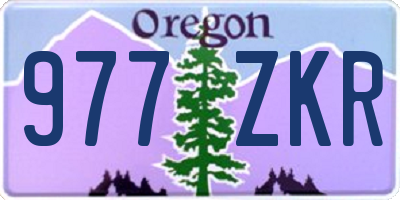 OR license plate 977ZKR
