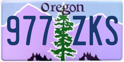 OR license plate 977ZKS