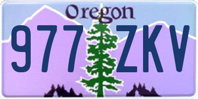 OR license plate 977ZKV