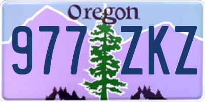 OR license plate 977ZKZ