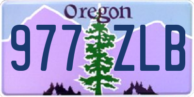 OR license plate 977ZLB
