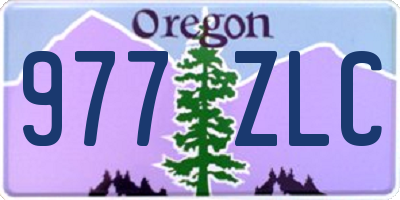 OR license plate 977ZLC