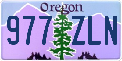OR license plate 977ZLN