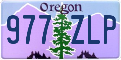 OR license plate 977ZLP