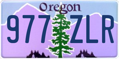 OR license plate 977ZLR