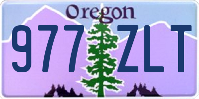 OR license plate 977ZLT