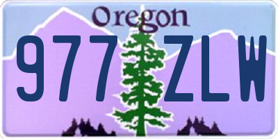 OR license plate 977ZLW