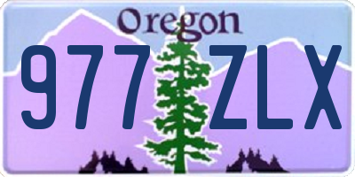 OR license plate 977ZLX