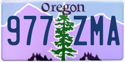 OR license plate 977ZMA