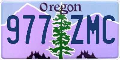OR license plate 977ZMC