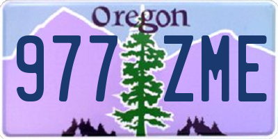 OR license plate 977ZME