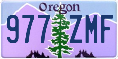 OR license plate 977ZMF