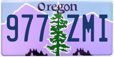 OR license plate 977ZMI