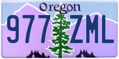 OR license plate 977ZML