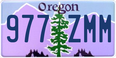OR license plate 977ZMM
