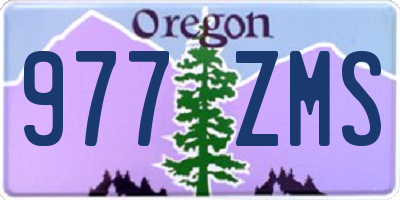 OR license plate 977ZMS