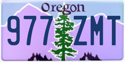 OR license plate 977ZMT