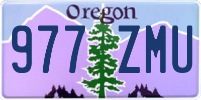 OR license plate 977ZMU