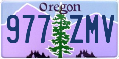 OR license plate 977ZMV