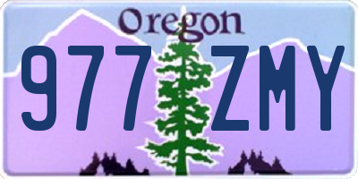 OR license plate 977ZMY