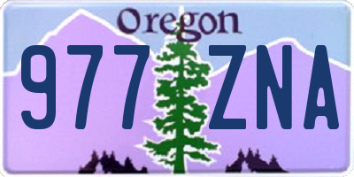 OR license plate 977ZNA