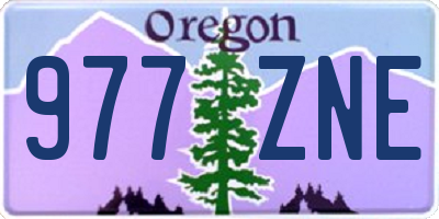 OR license plate 977ZNE